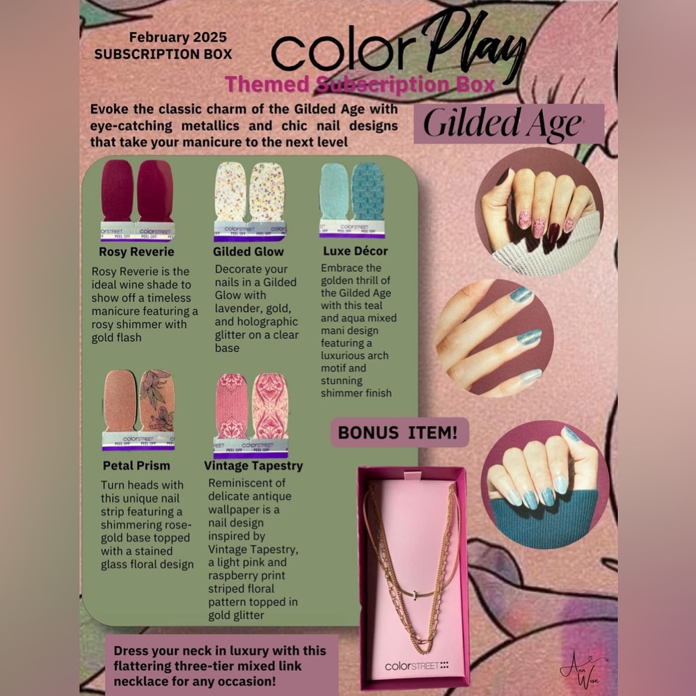 Color Street February 2024 Gilded Age Subscription Box Color Play